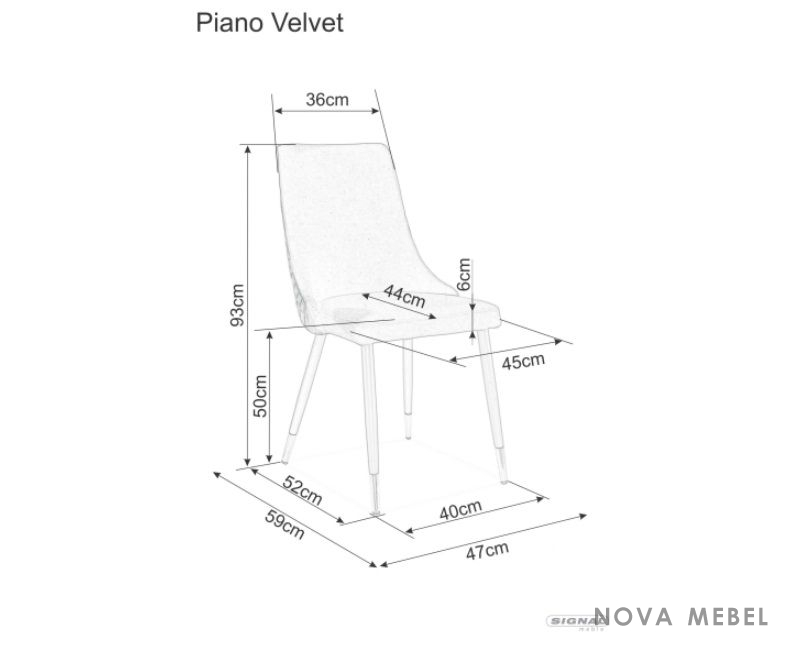 Стул Piano B Matt Velvet Signal Стул Piano B Matt Velvet Signal