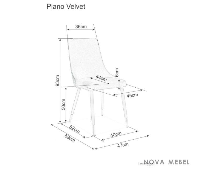 Стул Piano B Velvet Signal Стул Piano B Velvet Signal