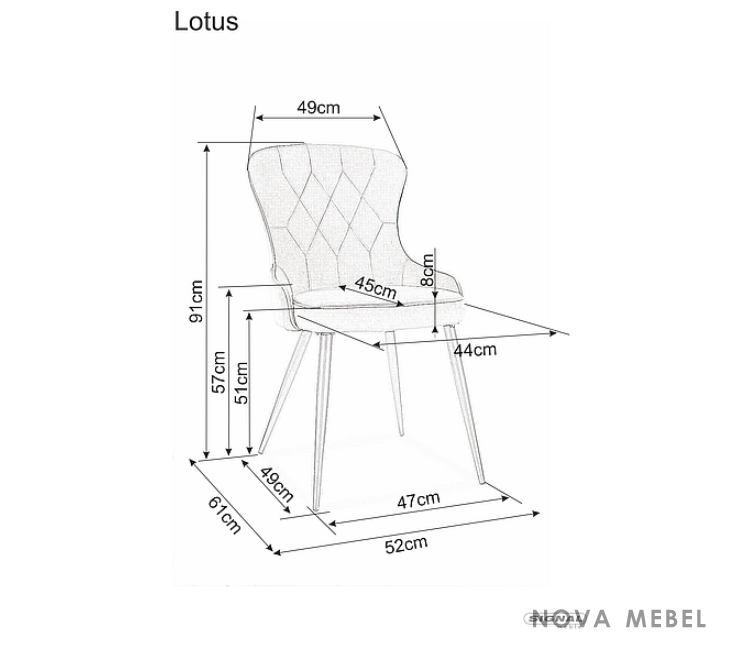 Стул Lotus Velvet Signal Стул Lotus Velvet Signal