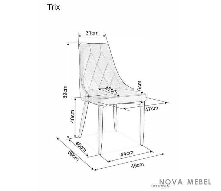 Стул Signal Trix Velvet Стул Signal Trix Velvet