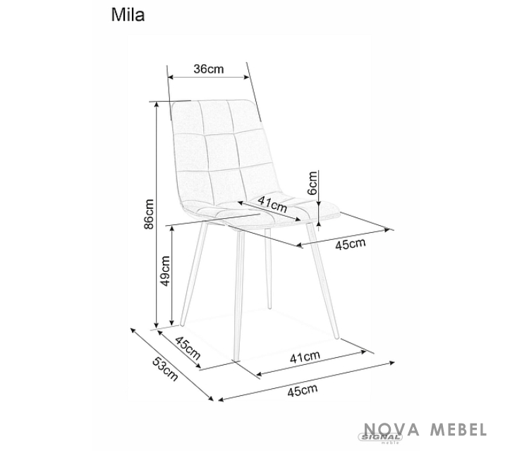 Cтул Mila Velvet Signal Cтул Mila Velvet Signal