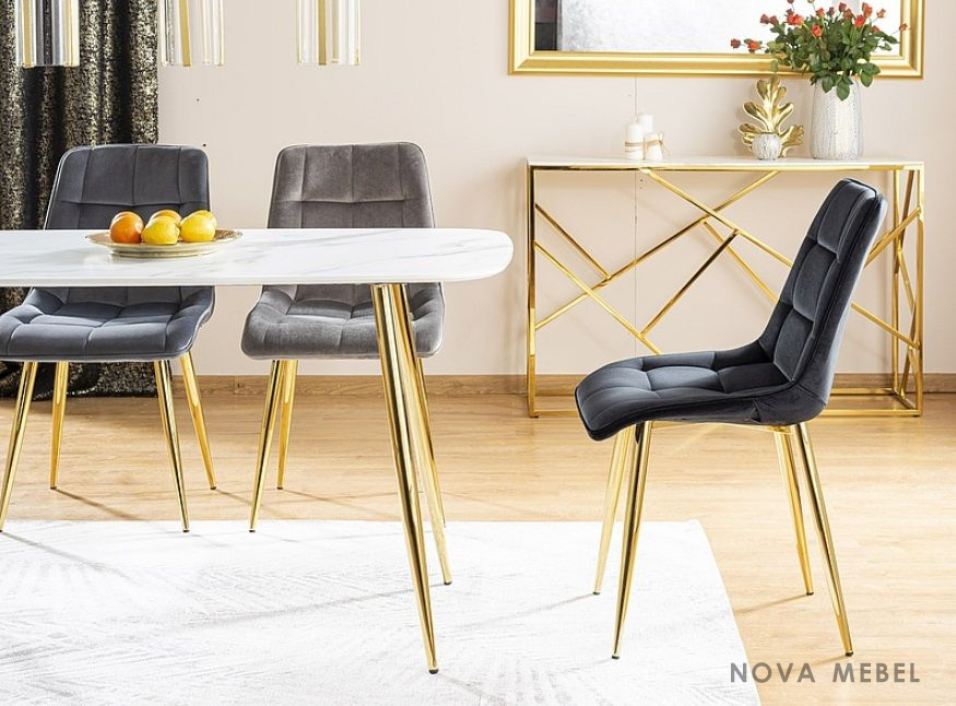 Стул Chic Velvet złoty Signal Стул Chic Velvet złoty Signal