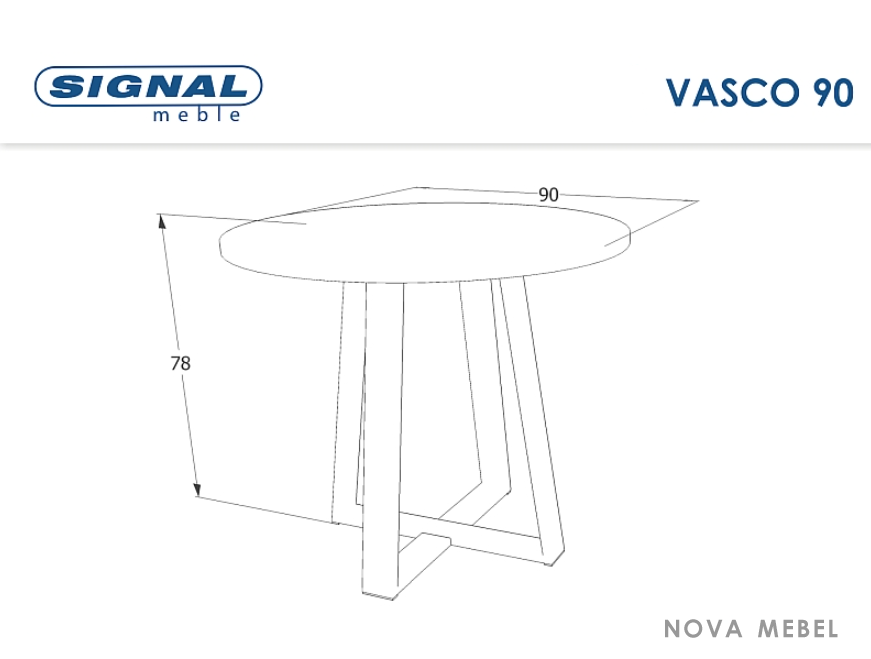 Стол Signal Vasco 90 laminat Стол Signal Vasco 90 laminat