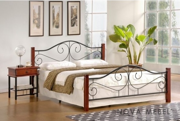 Кровать VIOLETTA 120 HALMAR античная черешня Кровать VIOLETTA 120 HALMAR античная черешня
